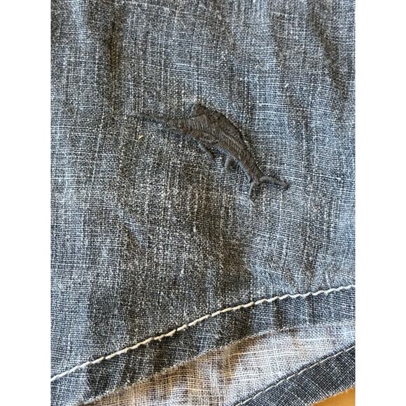 Tommy Bahama 100% Linen Shirt Mens 2XLB Long Sleeve Charcoal Black Breezer $110 - Picture 8 of 12